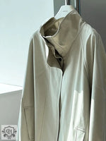 Spring Trench Coat with Stand Collar - QH Clothing