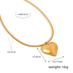 18K gold trendy fashionable love design light luxury style pendant necklace - QH Clothing