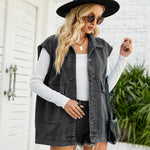 Trendy Denim Sleeveless Vest - Clothing