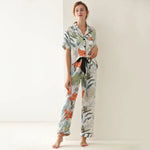 ​Tropical Silk Pajama Set -  QH Clothing