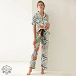 ​Tropical Silk Pajama Set -  QH Clothing