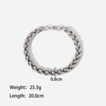 Fashion 18K Gold Plated/Steel Color Simple Bracelet -  QH Clothing