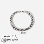 Fashion 18K Gold Plated/Steel Color Simple Bracelet -  QH Clothing