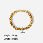 Fashion 18K Gold Plated/Steel Color Simple Bracelet -  QH Clothing