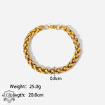 Fashion 18K Gold Plated/Steel Color Simple Bracelet -  QH Clothing