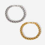 Fashion 18K Gold Plated/Steel Color Simple Bracelet -  QH Clothing