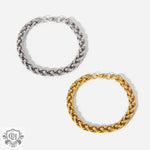 Fashion 18K Gold Plated/Steel Color Simple Bracelet -  QH Clothing