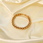 Fashion 18K Gold Plated/Steel Color Simple Bracelet -  QH Clothing