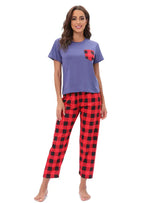 Two Piece Patterned Lounge Set - QH Clothing