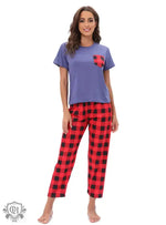 Two Piece Patterned Lounge Set - QH Clothing