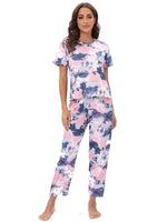 Two Piece Patterned Lounge Set - QH Clothing