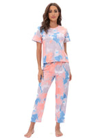 Two Piece Patterned Lounge Set - QH Clothing