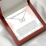 "Love Eternal: Two-Tone Interlocking Heart Necklace in Gift Light Box" -  QH Clothing