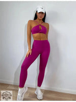 Super Stretch Running Fitness Yoga Wear Women Twist Bra Pleated Yoga Pants Four Piece Set - Quality Home Clothing| Beauty