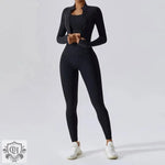 Outdoor Sports Skinny Yoga Clothes Suit Nude Feel Fitness Clothes Shockproof High Waist Yoga Clothes Three Piece Suit - Quality Home Clothing| Beauty