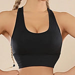 Seamless Knitted Sexy Sports Vest High Waist Hip Lift Trousers Yoga Suit Shock-Absorbing Bra Two-Piece Set - Quality Home Clothing| Beauty