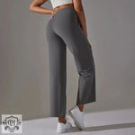 Sports Drawstring Wide Leg Pants Loose Nude Feel Trousers High Waist Double-Sided Pocket Fitness Yoga Pants - Quality Home Clothing| Beauty