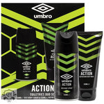 Umbro Action Gift Set featuring 150ml Body Spray and 150ml Body Wash