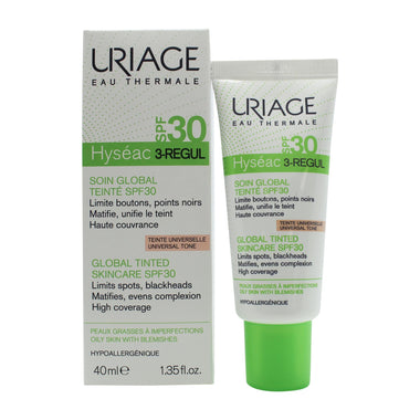 Uriage Hyseac 3-Regul Global Tinted Skin Care SPF30 40ml - Universal - Skin Care