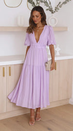 Summer V-Neck Ruffled Maxi Dress - QH Clothing