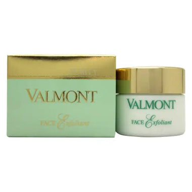 Valmont Purity Ansiktsexfoliering 50ml cream jar with mint green box and gold accents