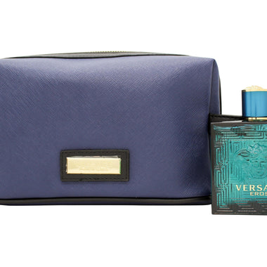 Versace Eros Gift Set 100ml EDT + 10ml EDT + Toiletry Bag - Fragrance