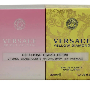 Versace Gift Set 30ml Yellow Diamond EDT + 30ml Bright Crystal EDT - QH Clothing | Beauty