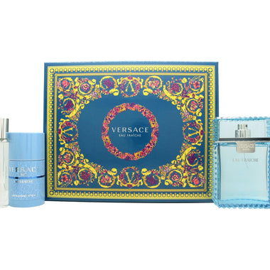 Versace Man Eau Fraiche Presentset 100ml EDT + 75ml Deodorant Stick + 10ml EDT - Fragrance