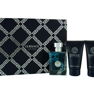 Versace pour Homme Giftset 50ml EDT + 50ml Duschgel + 50ml Aftershave Balm - Fragrance