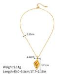 18k gold vintage simple wing design pendant necklace - QH Clothing