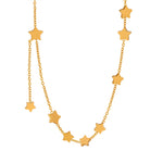 18K gold exquisite vintage star-shaped necklace with tassel design and versatile - QH Clothing