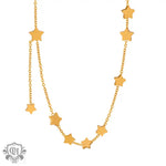 18K gold exquisite vintage star-shaped necklace with tassel design and versatile - QH Clothing