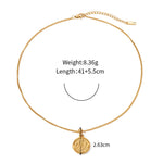 18K Gold Fashion Vintage Wings of Liberty Coin Pendant Necklace - QH Clothing