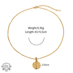 18K Gold Fashion Vintage Wings of Liberty Coin Pendant Necklace - QH Clothing