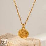 18K Gold Fashion Vintage Wings of Liberty Coin Pendant Necklace - QH Clothing