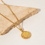 18K Gold Fashion Vintage Wings of Liberty Coin Pendant Necklace - QH Clothing