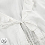 White Lantern Sleeve Two Piece Set - Clothing