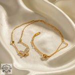 Exquisite 18K Gold Diamond Butterfly Necklace -  QH Clothing