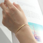 Exquisite and Fashionable Rectangle Card Customizable Name Design Simple Wind Bracelet -  QH Clothing