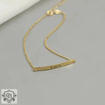 Exquisite and Fashionable Rectangle Card Customizable Name Design Simple Wind Bracelet -  QH Clothing