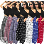 Personality Houndstooth Printed Flared Pants Wide Leg Casual Pants Autumn Winter Wide Leg Pants Plus Size - Quality Home Clothing| Beauty