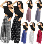 Personality Houndstooth Printed Flared Pants Wide Leg Casual Pants Autumn Winter Wide Leg Pants Plus Size - Quality Home Clothing| Beauty