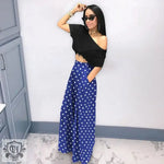 Personality Houndstooth Printed Flared Pants Wide Leg Casual Pants Autumn Winter Wide Leg Pants Plus Size - Quality Home Clothing| Beauty