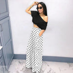 Personality Houndstooth Printed Flared Pants Wide Leg Casual Pants Autumn Winter Wide Leg Pants Plus Size - Quality Home Clothing| Beauty