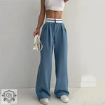 Spring Summer High Waist Straight Pants Casual Loose Trousers Women Clothing All Match Work Pant Wide Leg Pants Women - Quality Home Clothing| Beauty