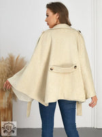 Winter Woolen Coat High Grade Collared Thin Strap Slim Fit Cloak Robe Jacket - Clothing