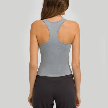 Yoga Clothes Autumn Winter with Chest Pad I-Shaped Beauty Back Yoga Vest Sports Running Fitness Top Women - Quality Home Clothing| Beauty