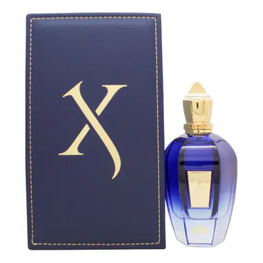 Elegant blue glass Xerjoff Don Eau de Parfum 100ml Spray bottle with gold accents