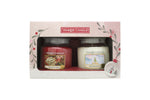 Yankee Candle Gift Set 411g Peppermint Pinwheels Candle + 411g Snow Globe Wonderland Candle - Shower & Body Care