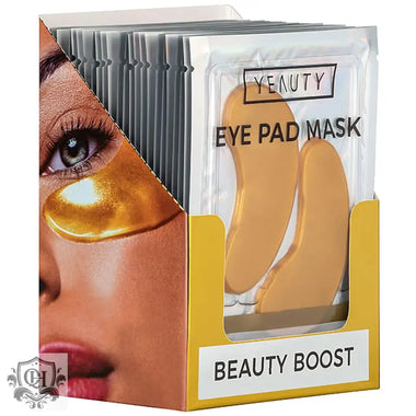 Yeauty Beauty Boost Eye Pad Mask box displaying eye pad masks for the under-eye area